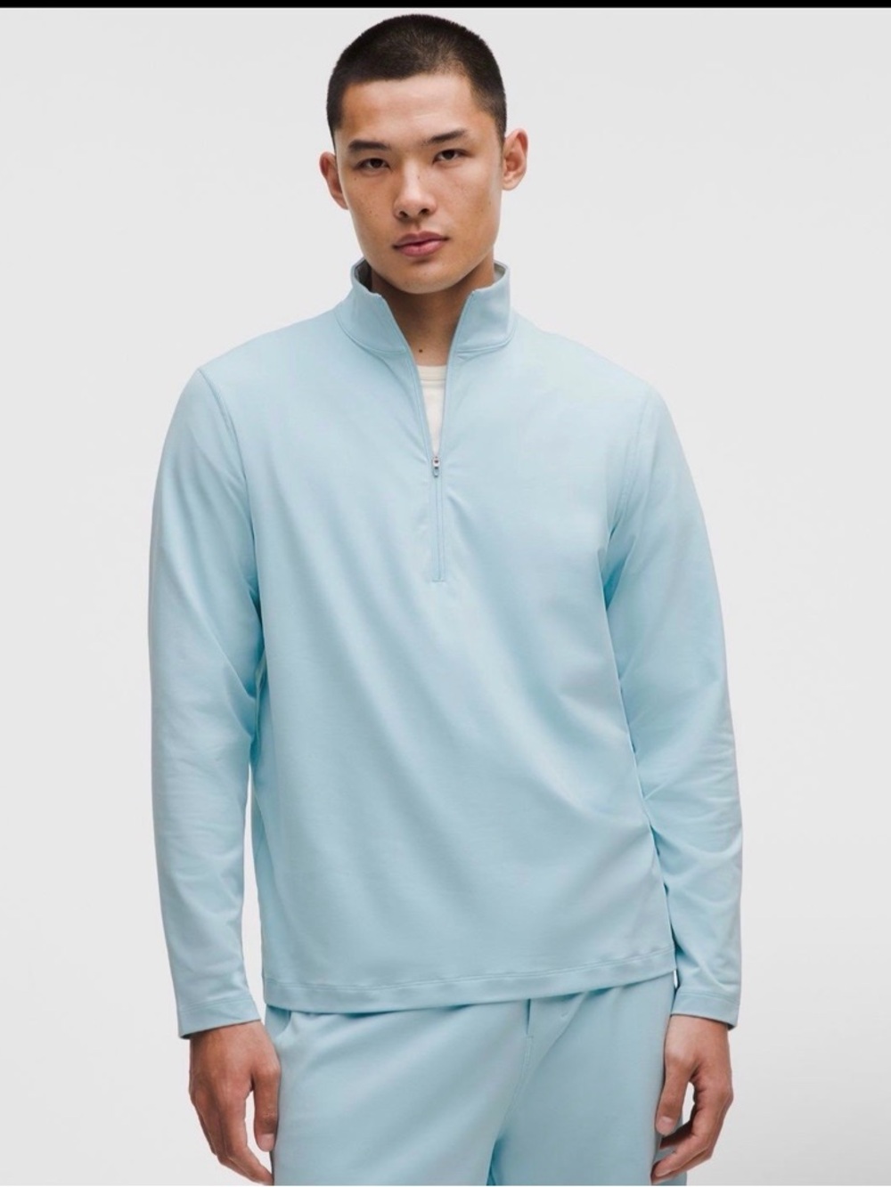 NWT Lululemon Soft Jersey Half Zip in Mens Medium Foam Cloud ($98 Retail)